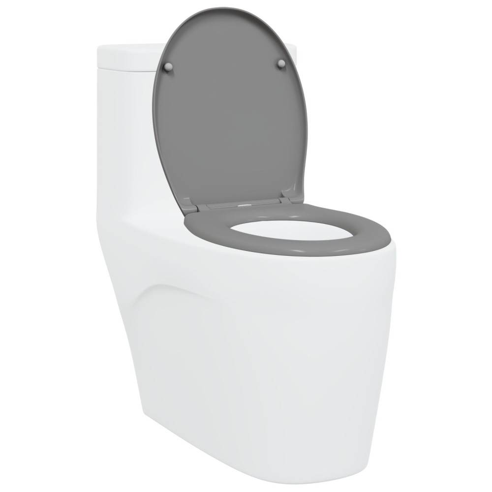 Produktbild för Toalettstol Grå 47 x 37 x 4 cm Duroplast