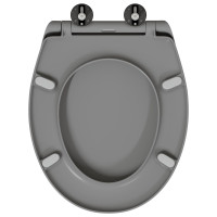 Produktbild för Toalettstol Grå 47 x 37 x 4 cm Duroplast
