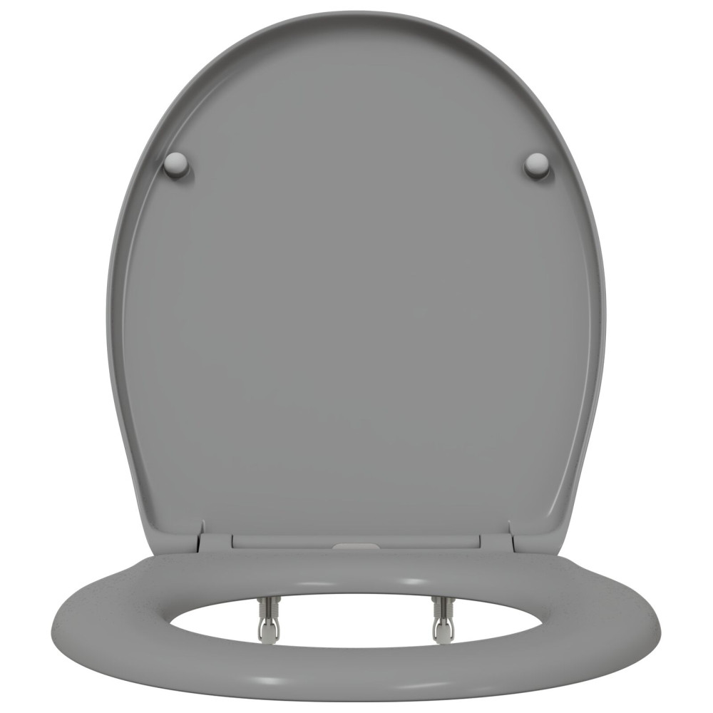 Produktbild för Toalettstol Grå 47 x 37 x 4 cm Duroplast