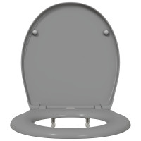 Produktbild för Toalettstol Grå 47 x 37 x 4 cm Duroplast