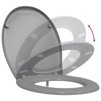 Produktbild för Toalettstol Grå 47 x 37 x 4 cm Duroplast