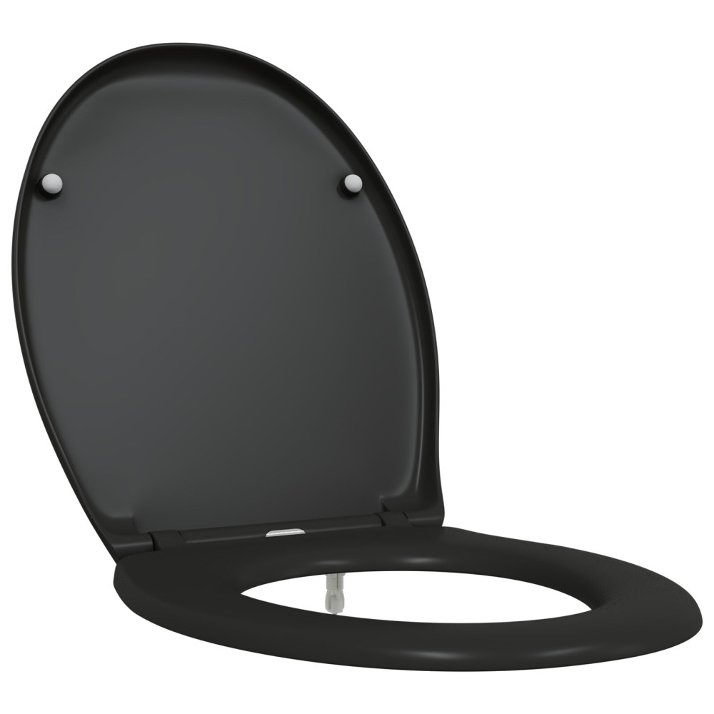 Produktbild för Toalettstol Svart 47 x 37 x 4 cm Duroplast