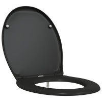 Produktbild för Toalettstol Svart 47 x 37 x 4 cm Duroplast