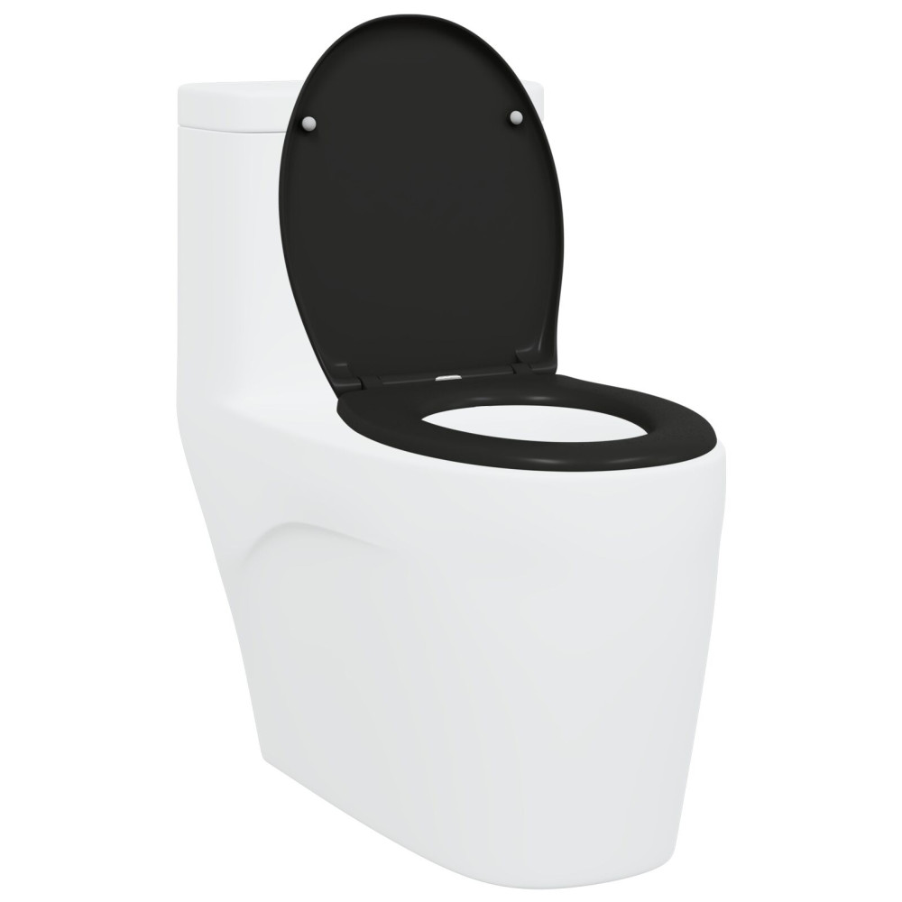 Produktbild för Toalettstol Svart 47 x 37 x 4 cm Duroplast