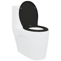 Produktbild för Toalettstol Svart 47 x 37 x 4 cm Duroplast