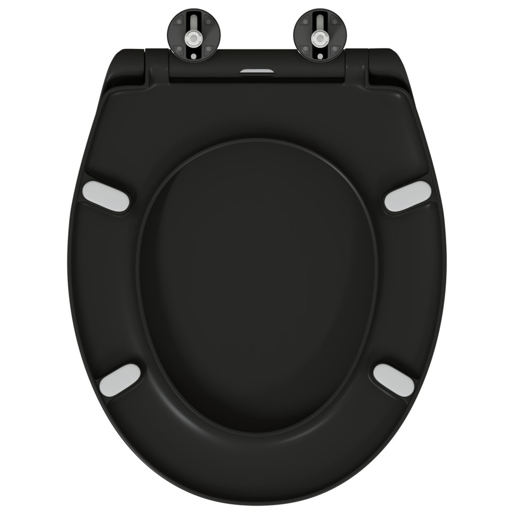 Produktbild för Toalettstol Svart 47 x 37 x 4 cm Duroplast