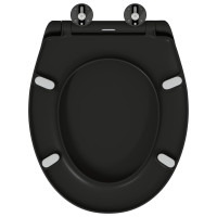 Produktbild för Toalettstol Svart 47 x 37 x 4 cm Duroplast