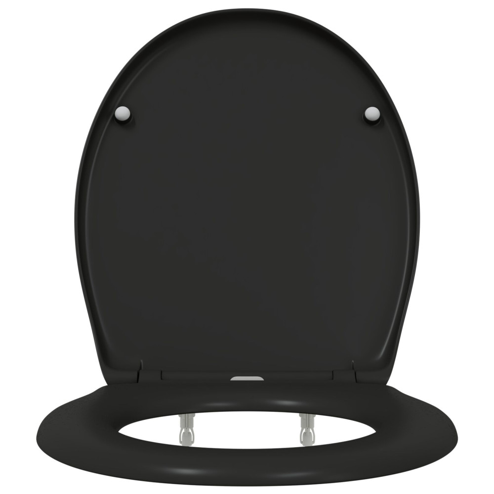 Produktbild för Toalettstol Svart 47 x 37 x 4 cm Duroplast