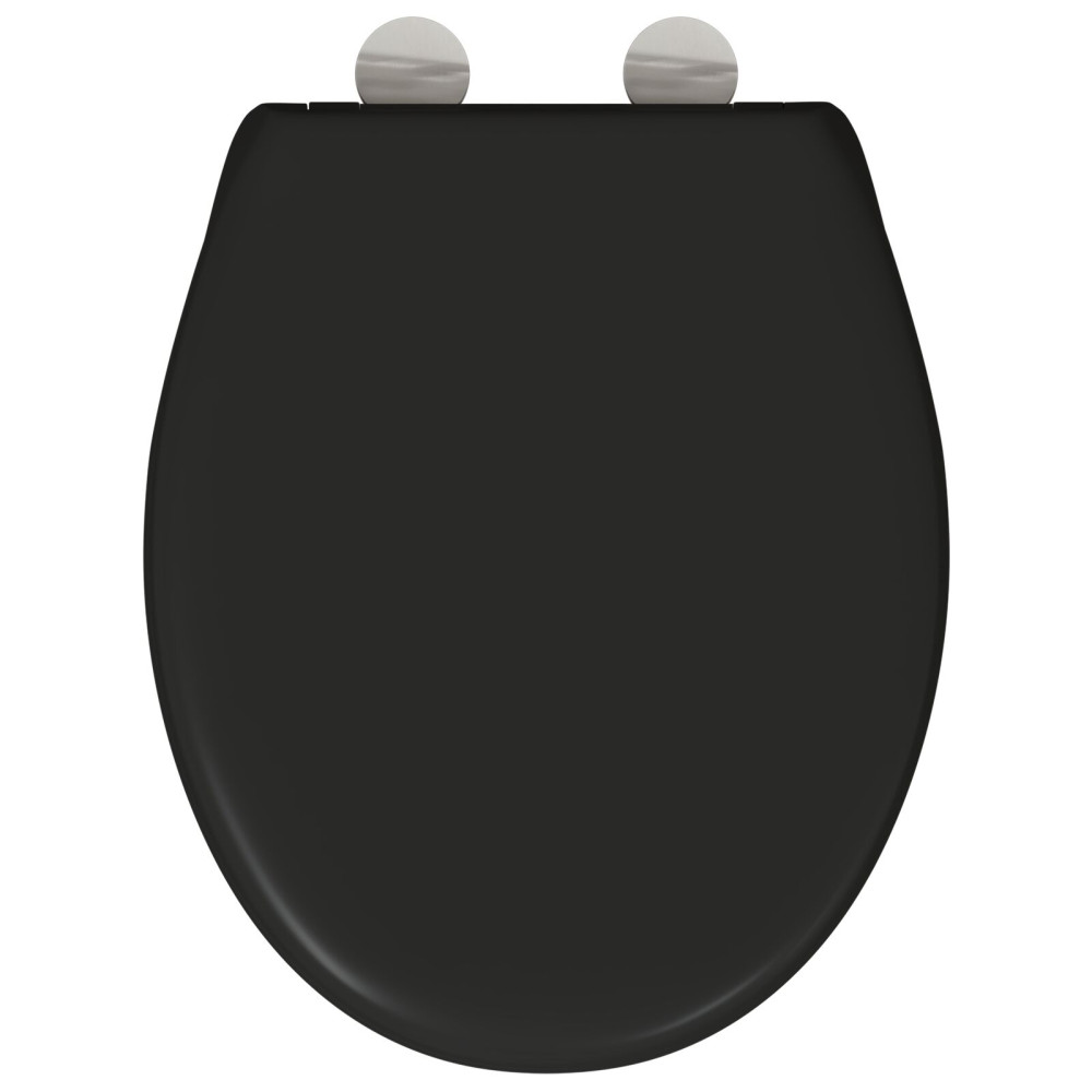 Produktbild för Toalettstol Svart 47 x 37 x 4 cm Duroplast