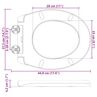 Produktbild för Toalettstol Vit 47 x 37 x 4 cm Duroplast