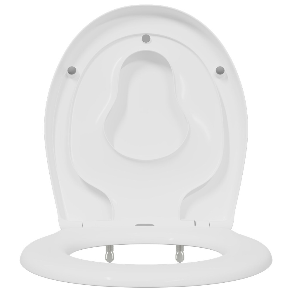 Produktbild för Toalettstol Vit 47 x 37 x 4 cm Duroplast