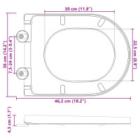 Produktbild för Toalettstol Antracit 49 x 36 x 4 cm Duroplast