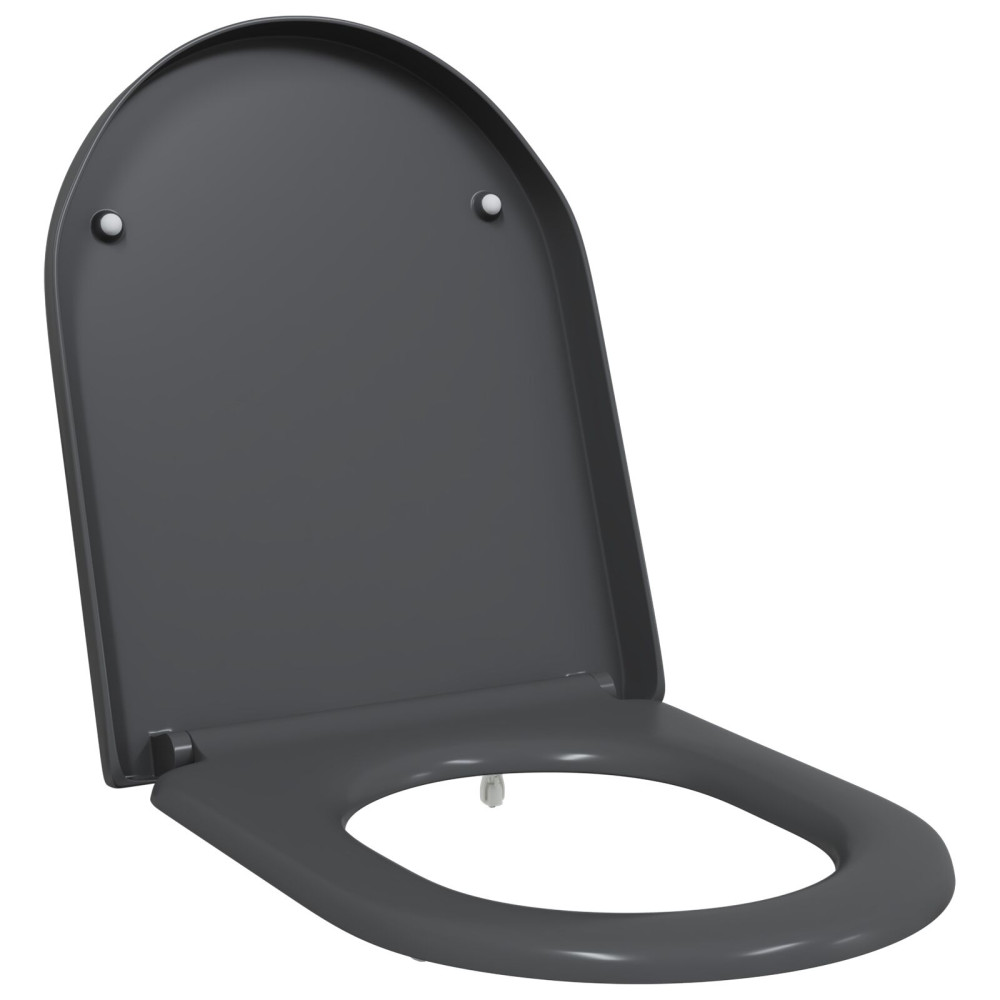 Produktbild för Toalettstol Antracit 49 x 36 x 4 cm Duroplast