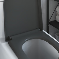 Produktbild för Toalettstol Antracit 49 x 36 x 4 cm Duroplast
