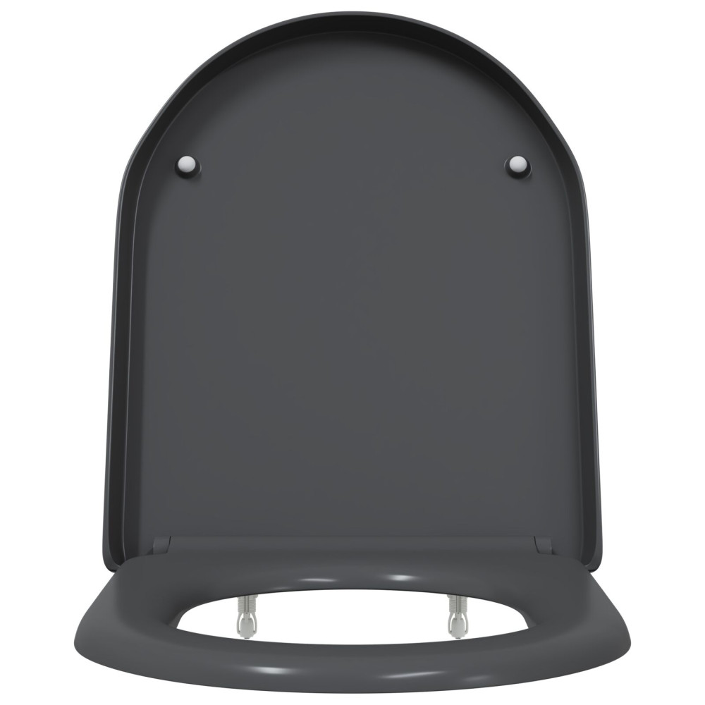 Produktbild för Toalettstol Antracit 49 x 36 x 4 cm Duroplast