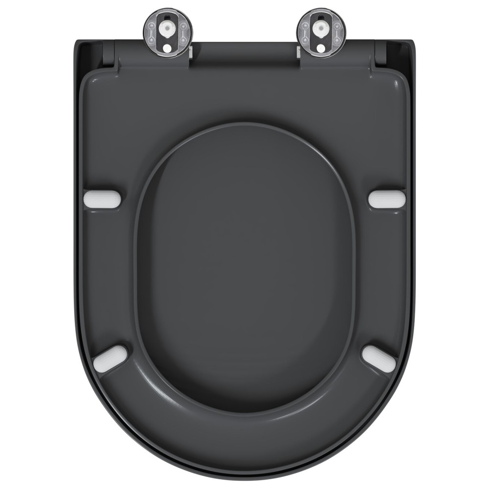Produktbild för Toalettstol Antracit 49 x 36 x 4 cm Duroplast
