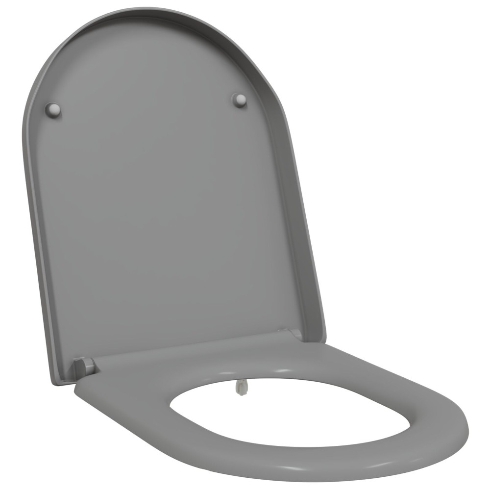 Produktbild för Toalettstol Grå 49 x 36 x 4 cm Duroplast