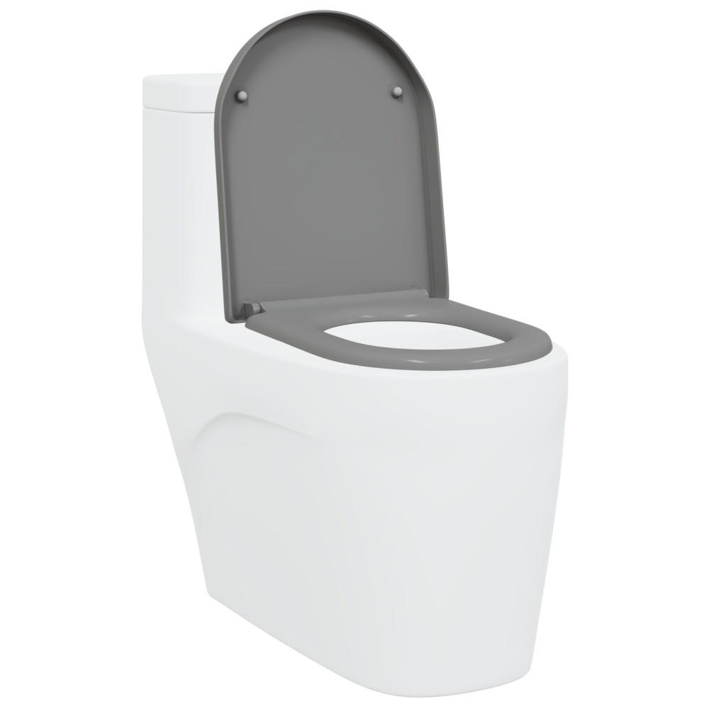 Produktbild för Toalettstol Grå 49 x 36 x 4 cm Duroplast