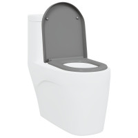 Produktbild för Toalettstol Grå 49 x 36 x 4 cm Duroplast