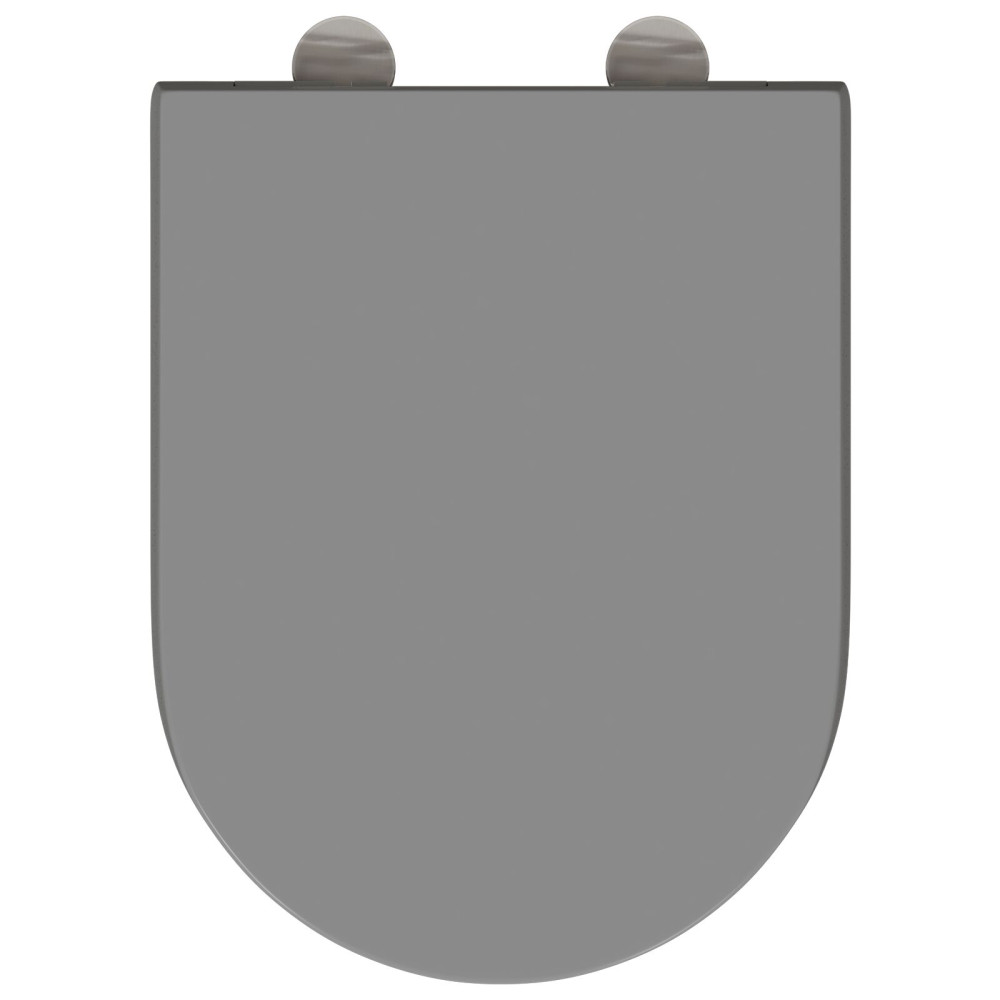 Produktbild för Toalettstol Grå 49 x 36 x 4 cm Duroplast