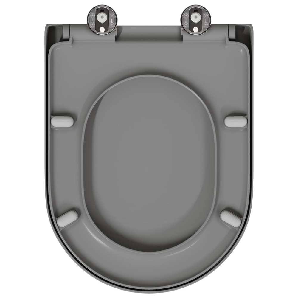 Produktbild för Toalettstol Grå 49 x 36 x 4 cm Duroplast