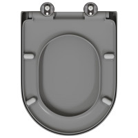 Produktbild för Toalettstol Grå 49 x 36 x 4 cm Duroplast