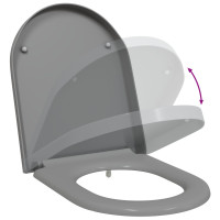 Produktbild för Toalettstol Grå 49 x 36 x 4 cm Duroplast