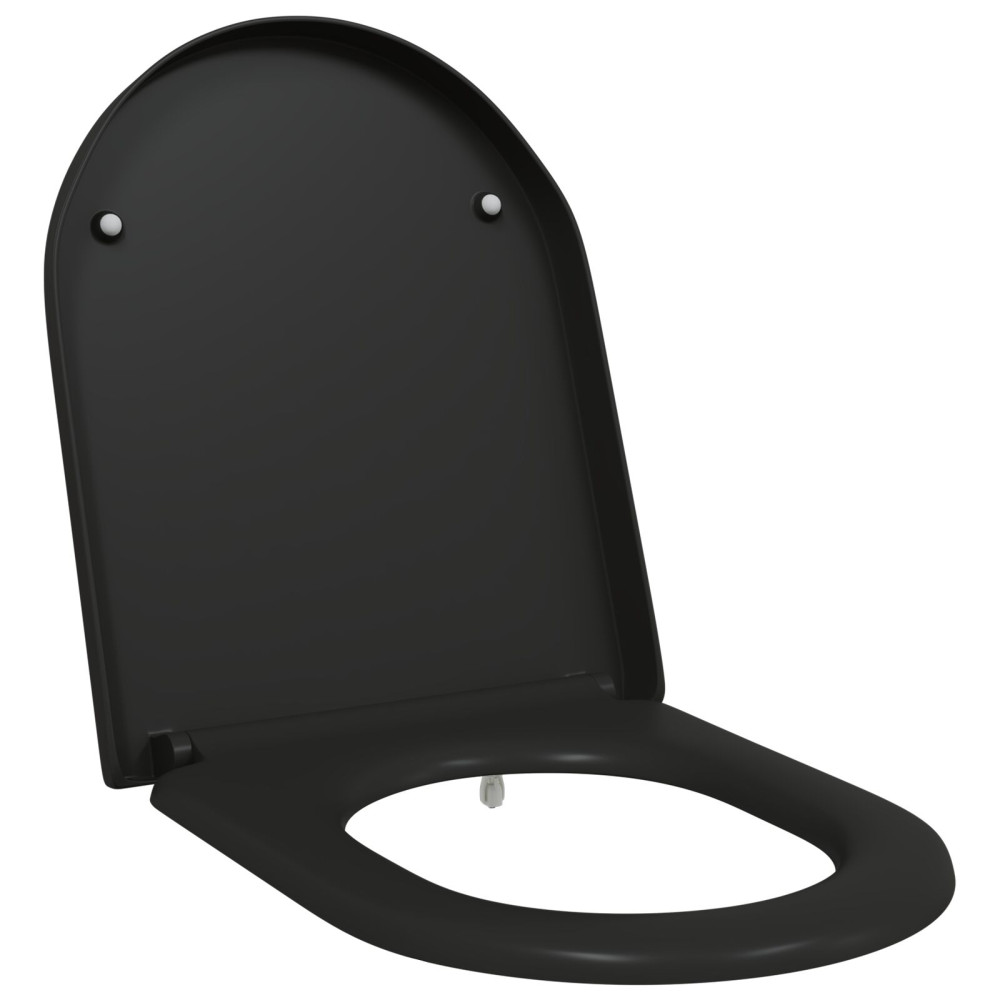 Produktbild för Toalettstol Svart 49 x 36 x 4 cm Duroplast