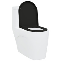 Produktbild för Toalettstol Svart 49 x 36 x 4 cm Duroplast