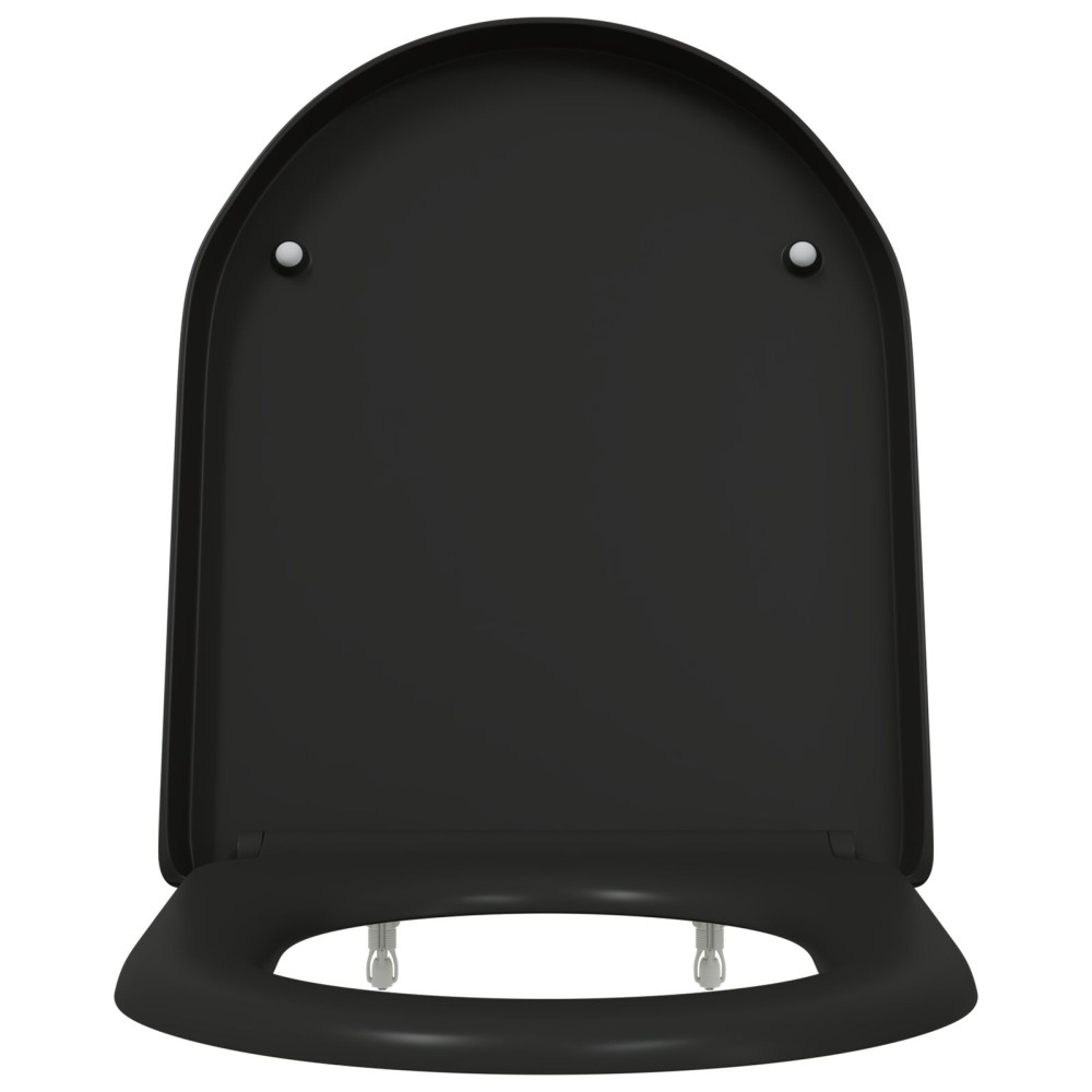 Produktbild för Toalettstol Svart 49 x 36 x 4 cm Duroplast