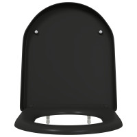 Produktbild för Toalettstol Svart 49 x 36 x 4 cm Duroplast