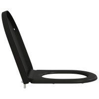 Produktbild för Toalettstol Svart 49 x 36 x 4 cm Duroplast