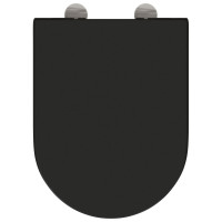 Produktbild för Toalettstol Svart 49 x 36 x 4 cm Duroplast