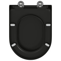 Produktbild för Toalettstol Svart 49 x 36 x 4 cm Duroplast