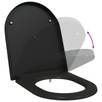 Produktbild för Toalettstol Svart 49 x 36 x 4 cm Duroplast
