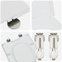 Produktbild för Toalettstol Vit 49 x 36 x 4 cm Duroplast