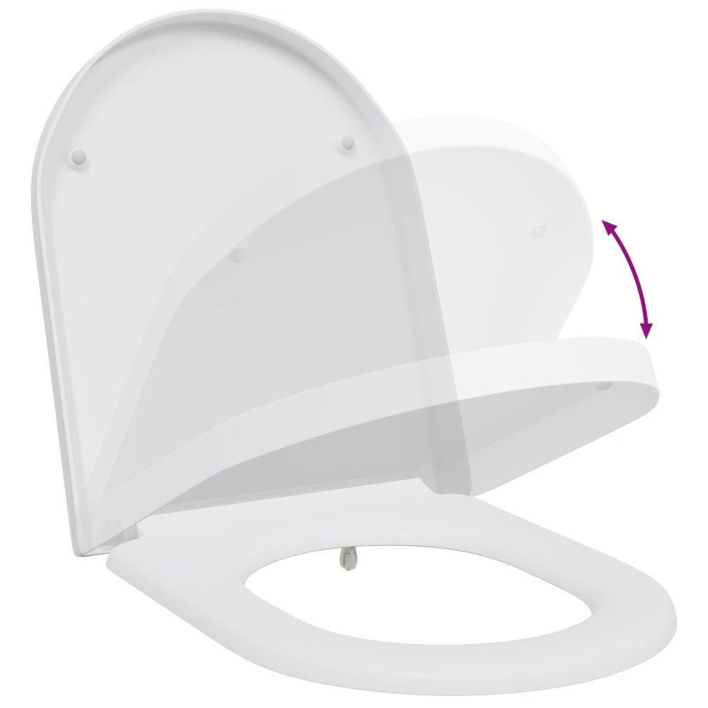 Produktbild för Toalettstol Vit 49 x 36 x 4 cm Duroplast