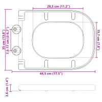 Produktbild för Toalettstol Grå 47,5 x 35 x 3,6 cm Duroplast