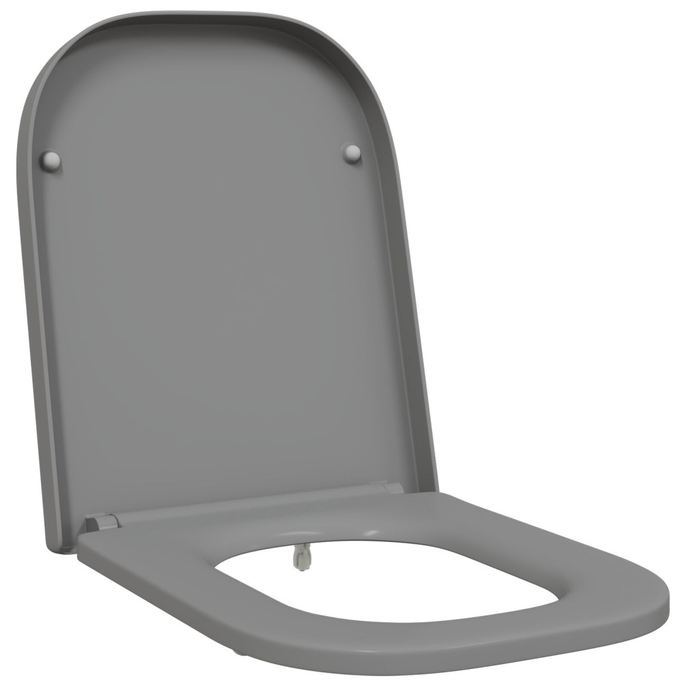 Produktbild för Toalettstol Grå 47,5 x 35 x 3,6 cm Duroplast
