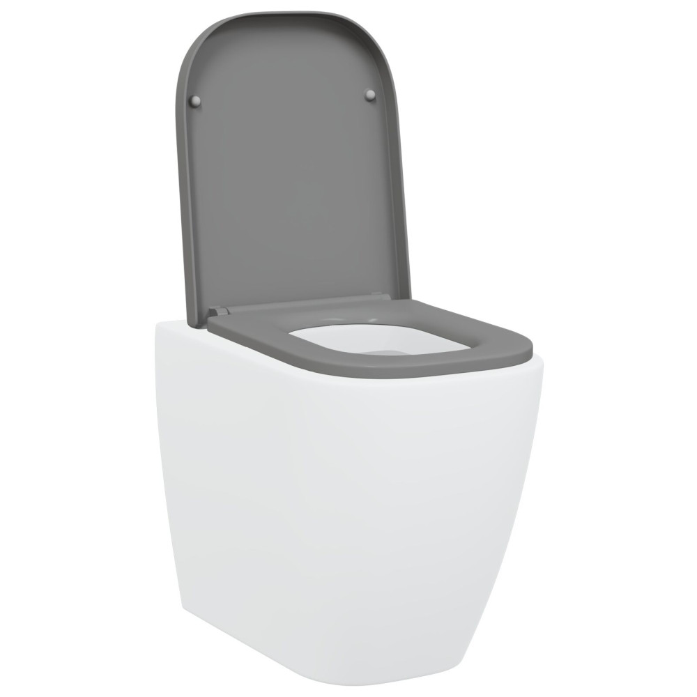 Produktbild för Toalettstol Grå 47,5 x 35 x 3,6 cm Duroplast