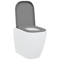 Produktbild för Toalettstol Grå 47,5 x 35 x 3,6 cm Duroplast