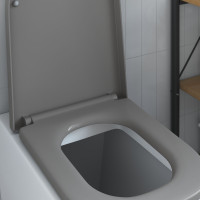 Produktbild för Toalettstol Grå 47,5 x 35 x 3,6 cm Duroplast