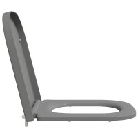 Produktbild för Toalettstol Grå 47,5 x 35 x 3,6 cm Duroplast