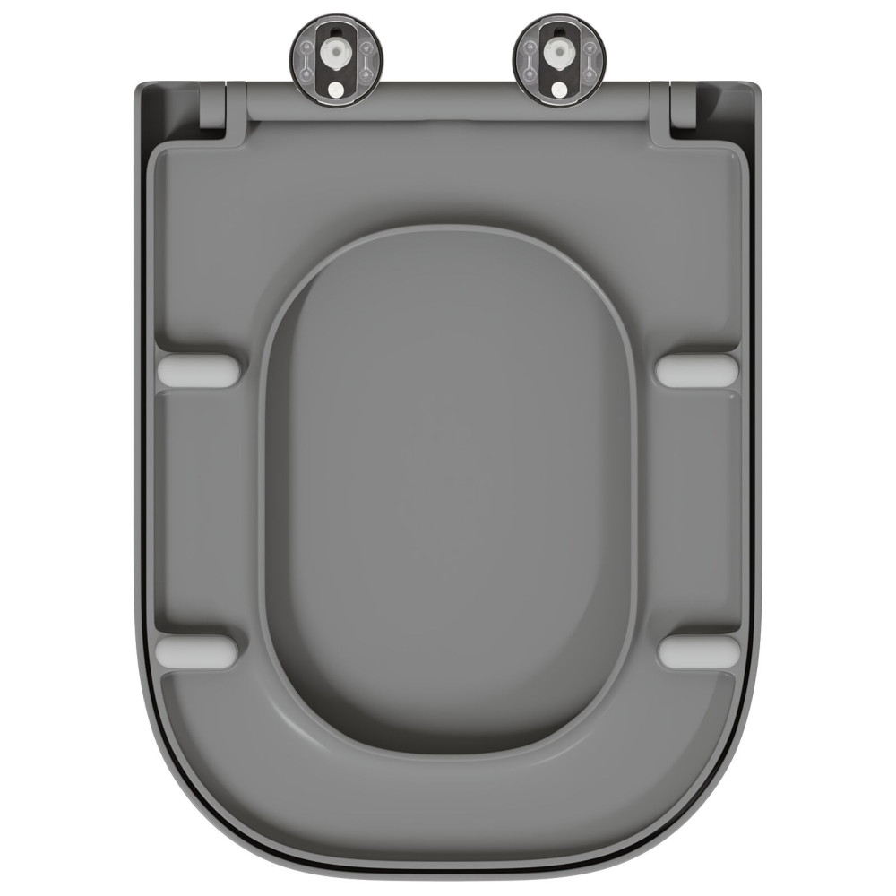 Produktbild för Toalettstol Grå 47,5 x 35 x 3,6 cm Duroplast