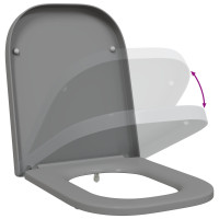 Produktbild för Toalettstol Grå 47,5 x 35 x 3,6 cm Duroplast