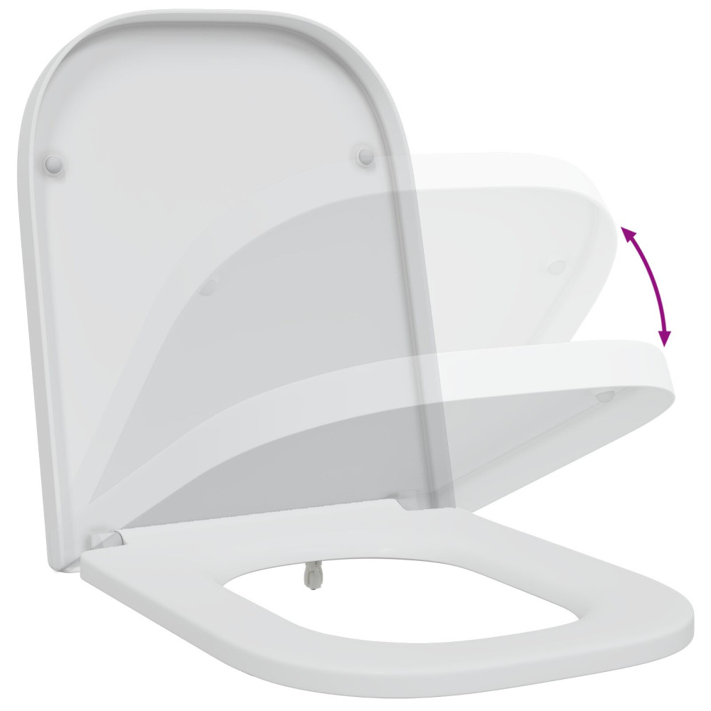 Produktbild för Toalettstol Vit 47,5 x 35 x 3,6 cm Duroplast