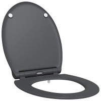 Produktbild för Toalettstol Antracit 45,5 x 37,5 x 3,8 cm Duroplast