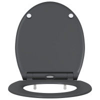 Produktbild för Toalettstol Antracit 45,5 x 37,5 x 3,8 cm Duroplast