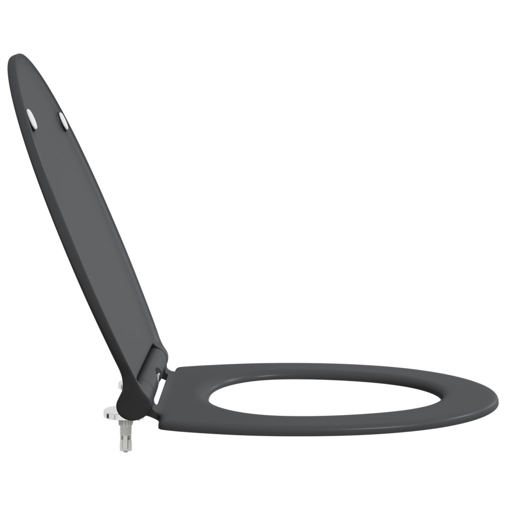 Produktbild för Toalettstol Antracit 45,5 x 37,5 x 3,8 cm Duroplast