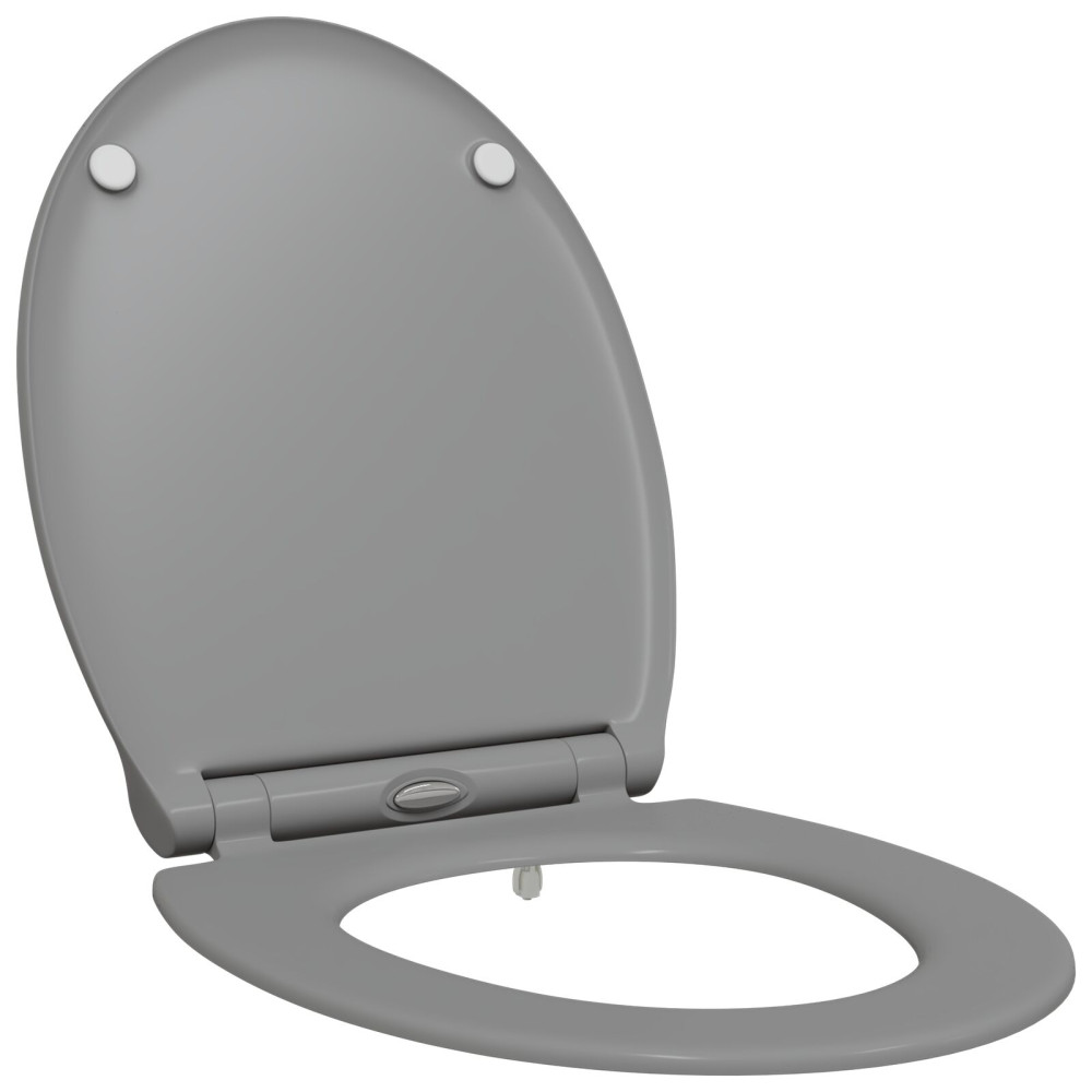 Produktbild för Toalettstol Grå 45,5 x 37,5 x 3,8 cm Duroplast